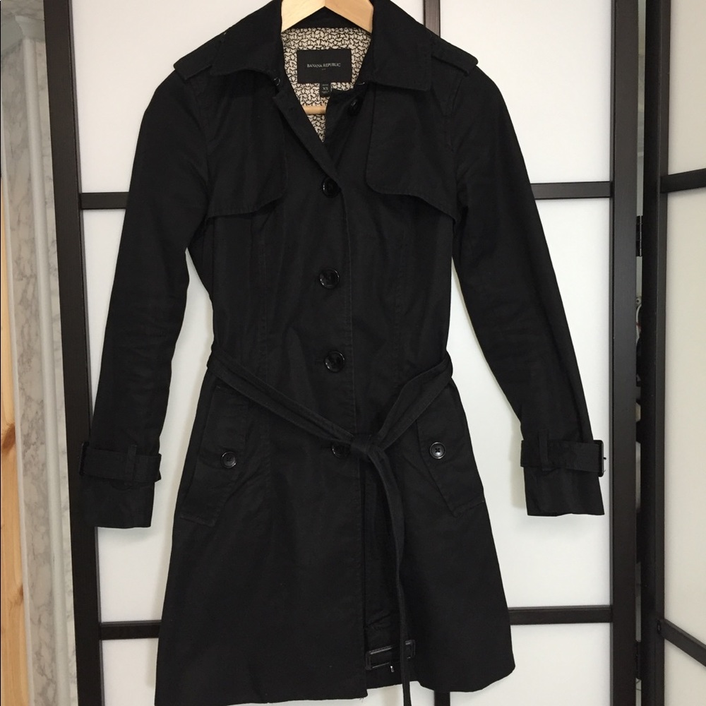 Banana Republic Black Trench Coat